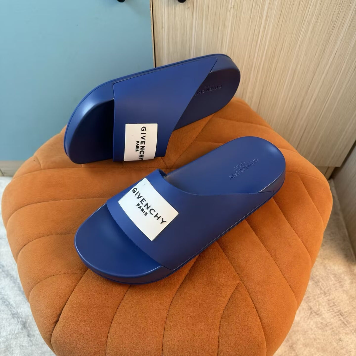 Blue Slide Sandals with Orange Accent - Product image 9