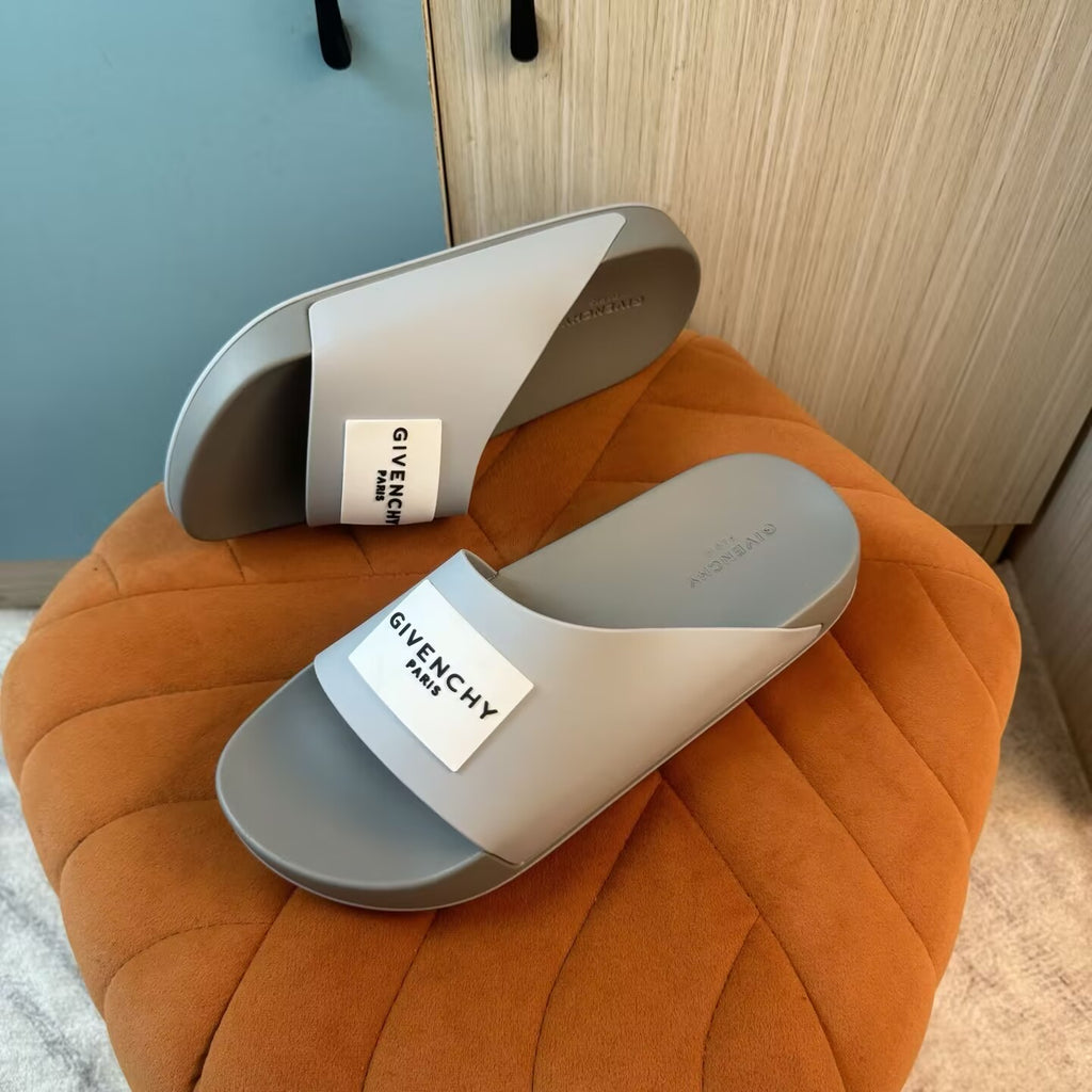 Gray Slide Sandals with Orange Accent - Product image 9
