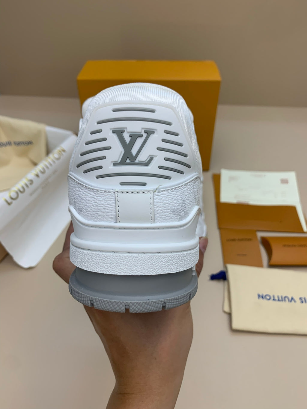 White and Gray Casual Sneakers with Patterned Upper