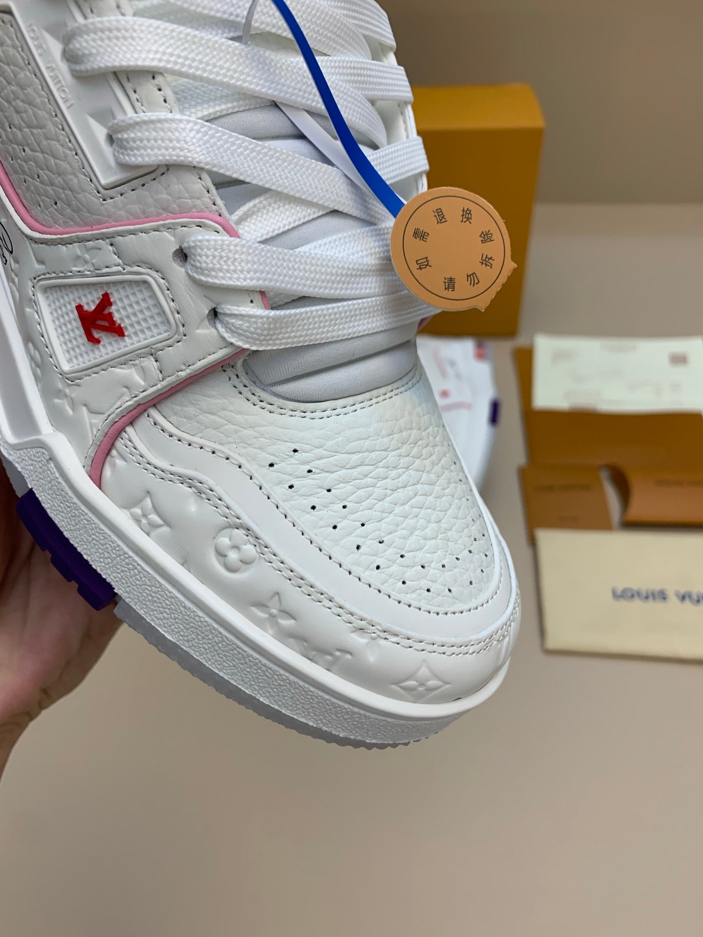 White Casual Sneakers with Colorful Sole