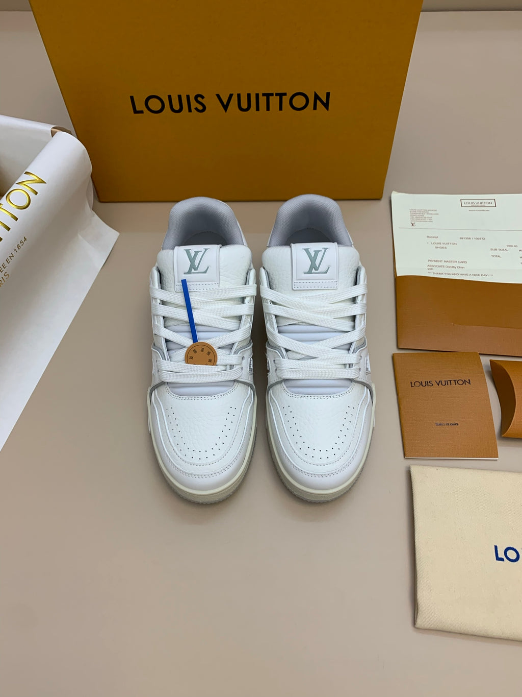 White Casual Lace-Up Sneakers with Air Cushioning