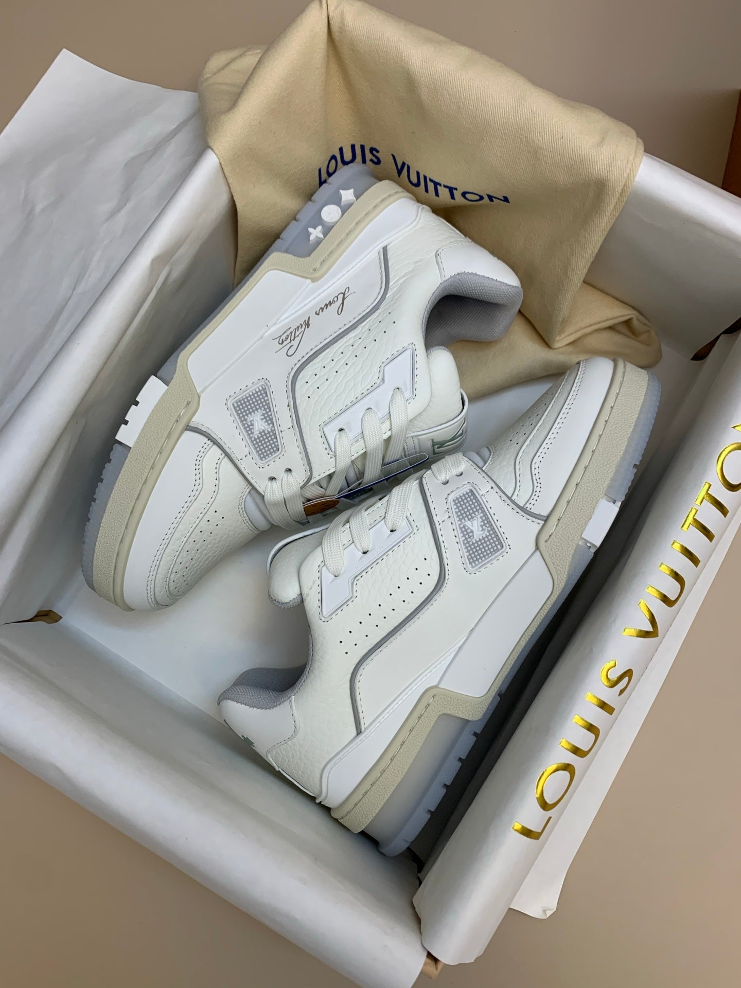 White Casual Lace-Up Sneakers with Air Cushioning