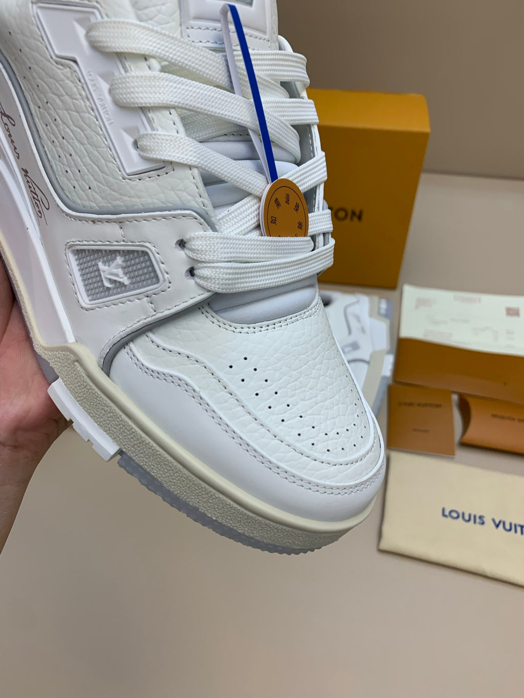 White Casual Lace-Up Sneakers with Air Cushioning