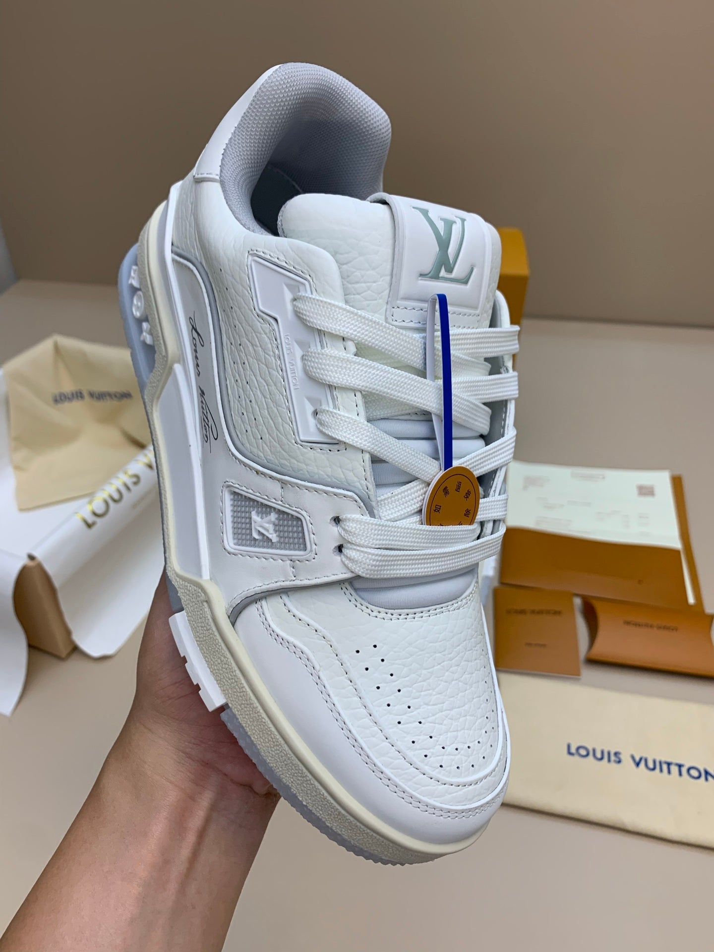White Casual Lace-Up Sneakers with Air Cushioning