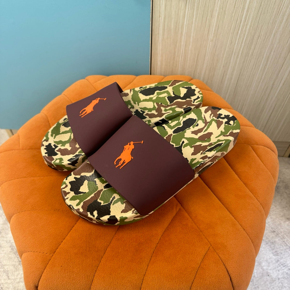 Camouflage Print Slide Sandals with Solid Strap - Product image 7