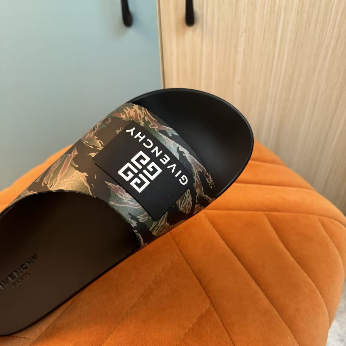 Camouflage Slide Sandals with Embossed Sole - Main view