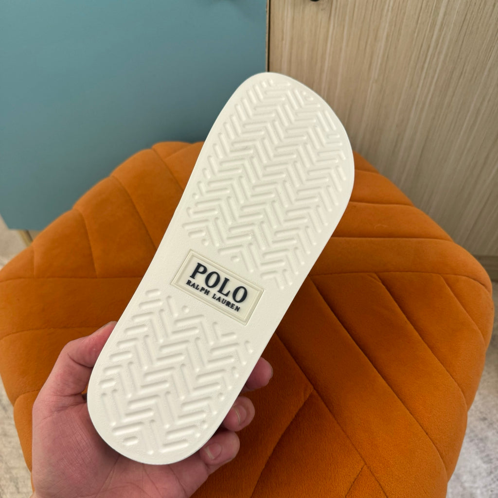 White Slide Sandals with Embossed Logo - Product image 9