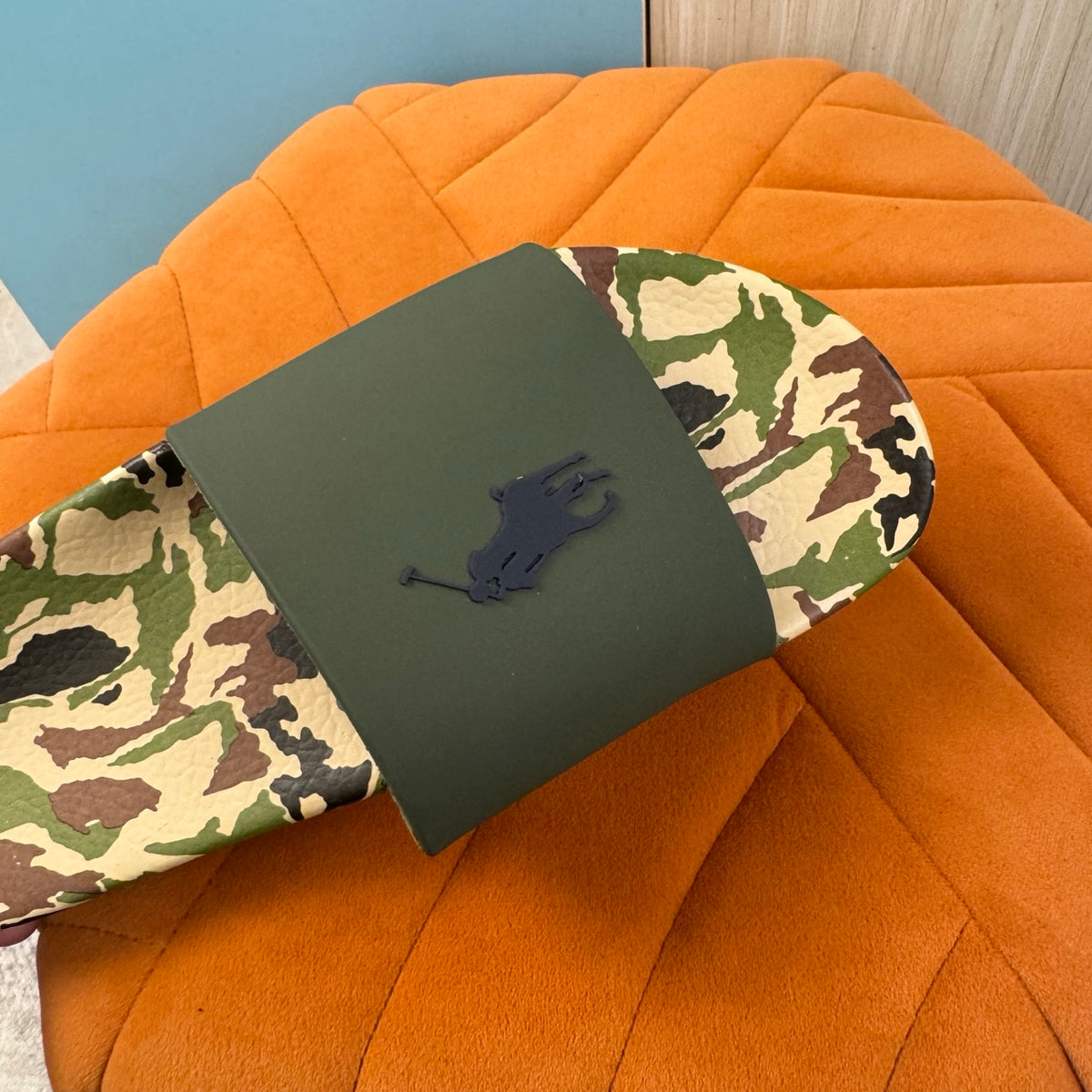 Camouflage Slide Sandals with Patterned Upper - Main view