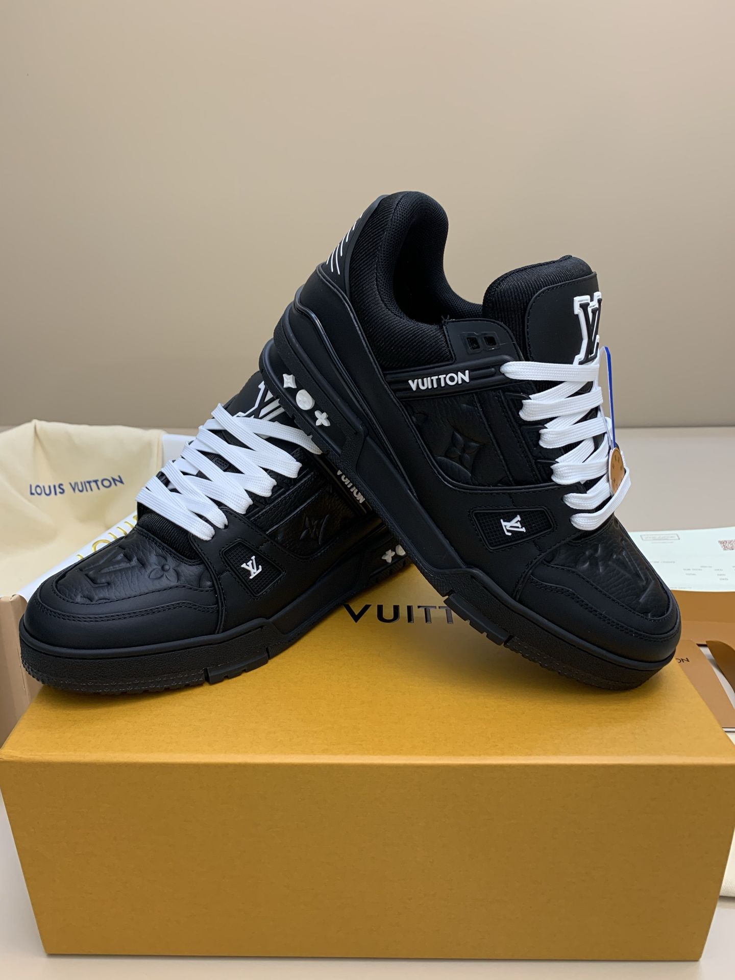 High-Top Lace-Up Sneakers with Patterned Upper