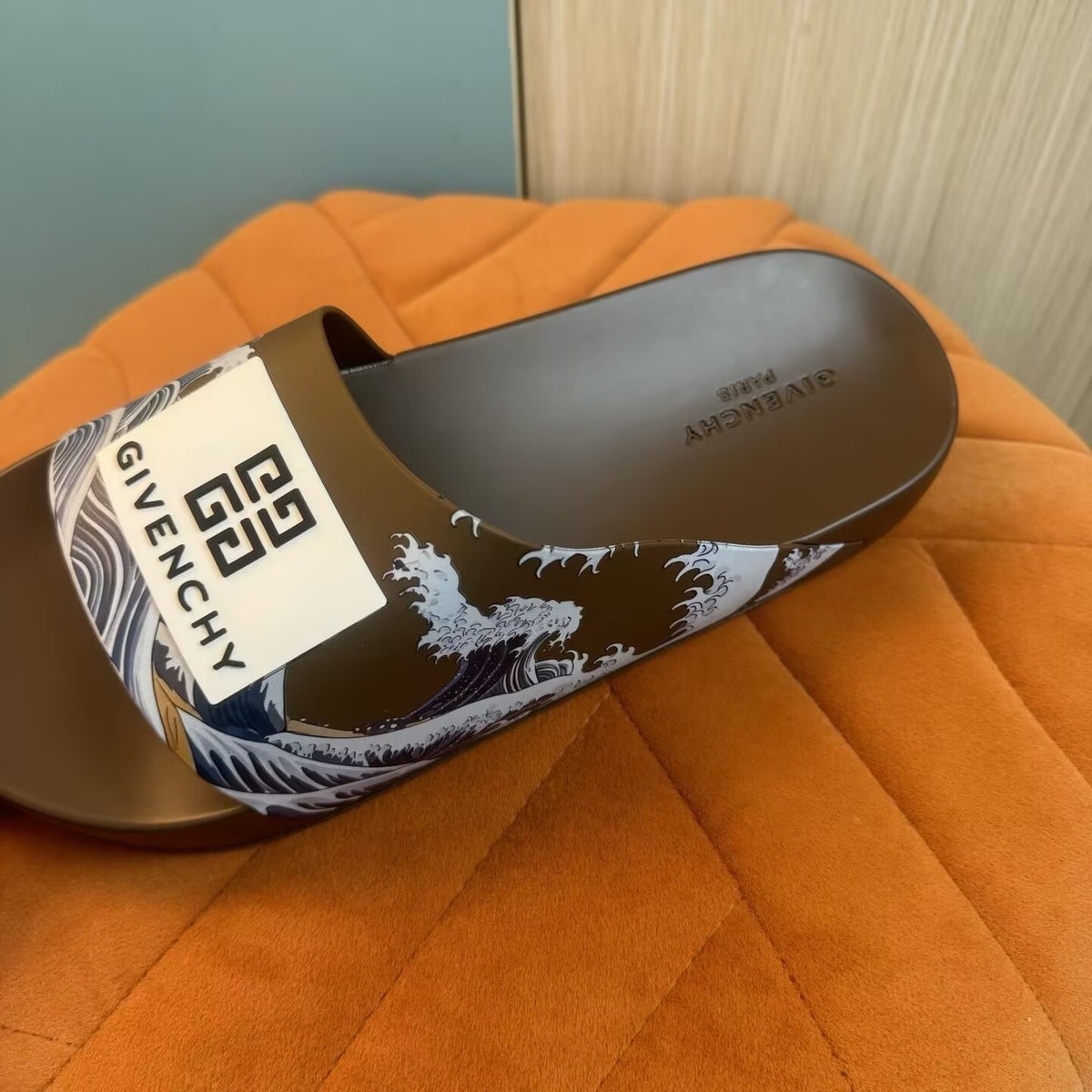 Brown Graphic Print Slide Sandals - Product image 7