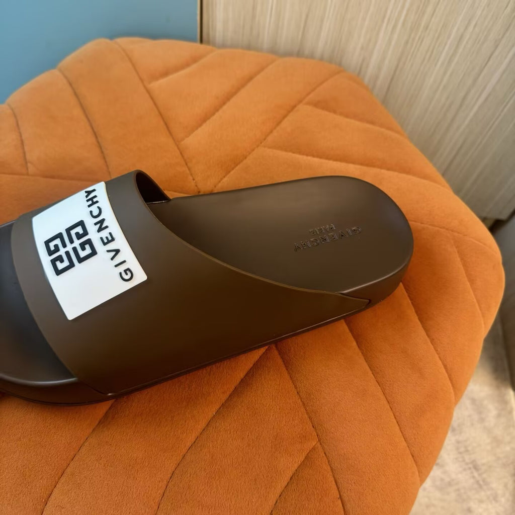 Brown Slide Sandals with Patterned Strap - Product image 8