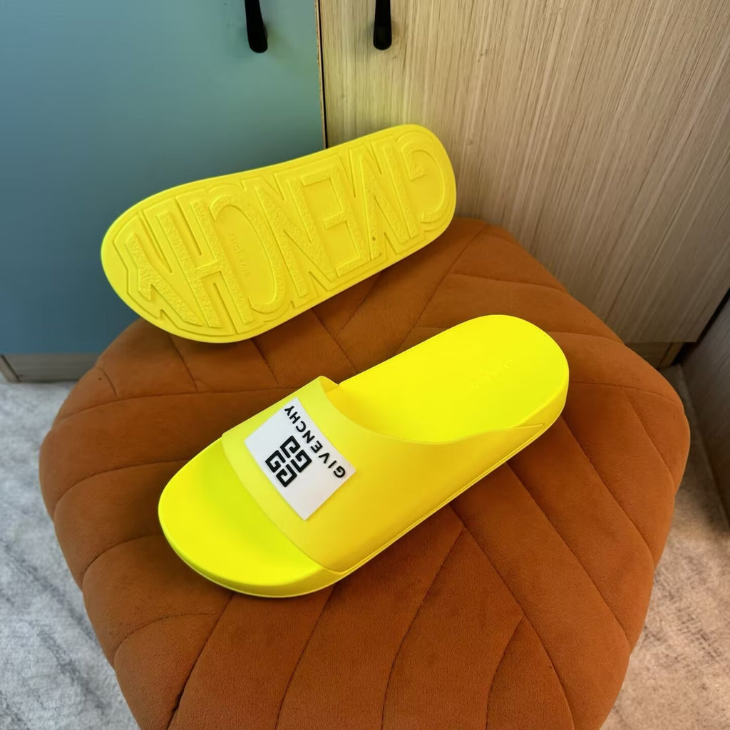 Yellow Open-Toe Slippers with Patterned Strap - Product image 8