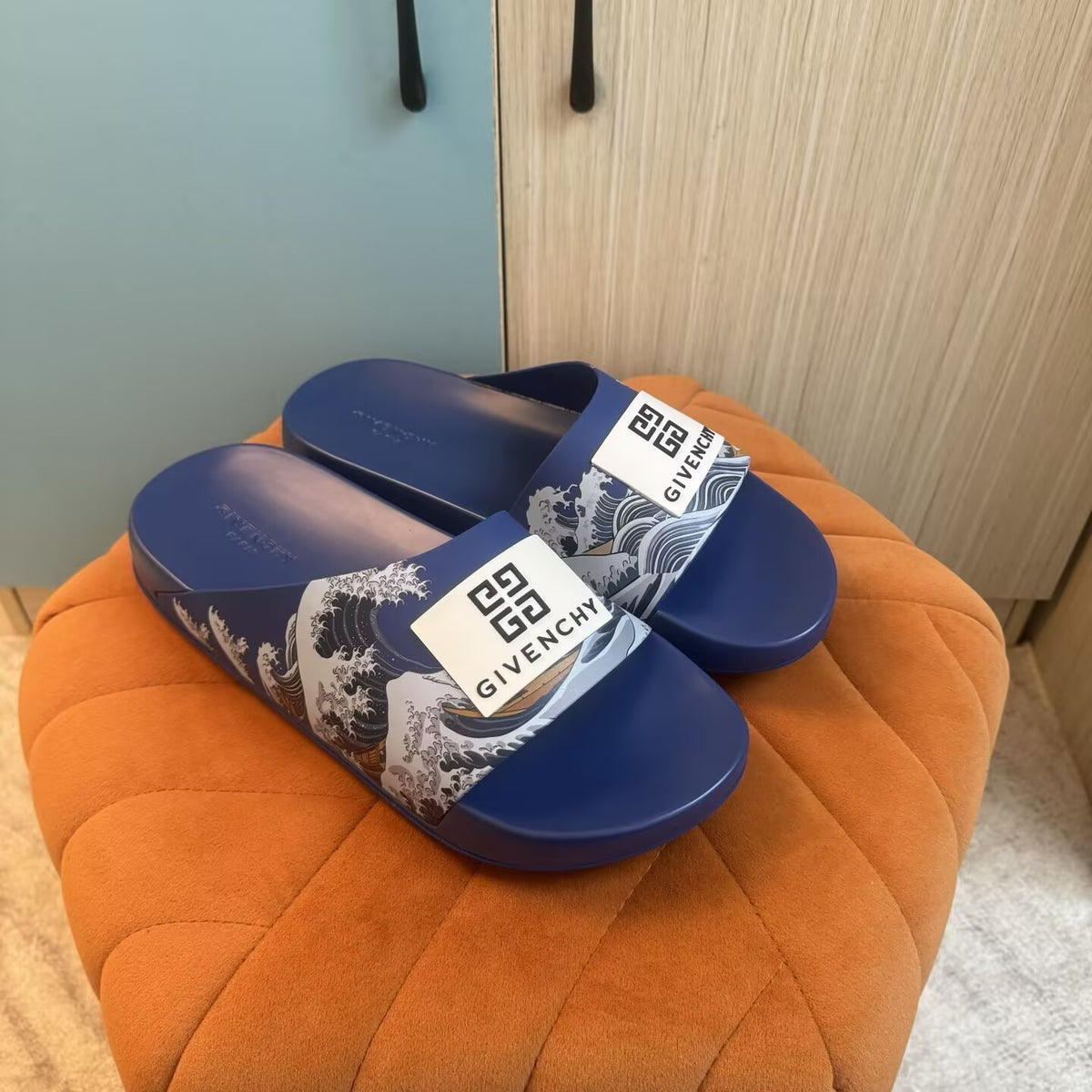 Blue Graphic Print Slide Sandals - Product image 8
