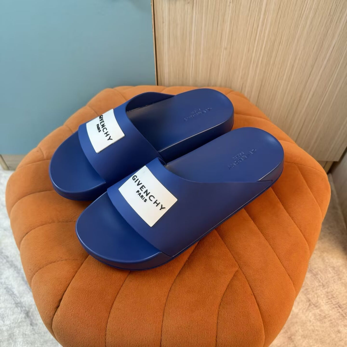 Blue Slide Sandals with Orange Accent - Product image 7