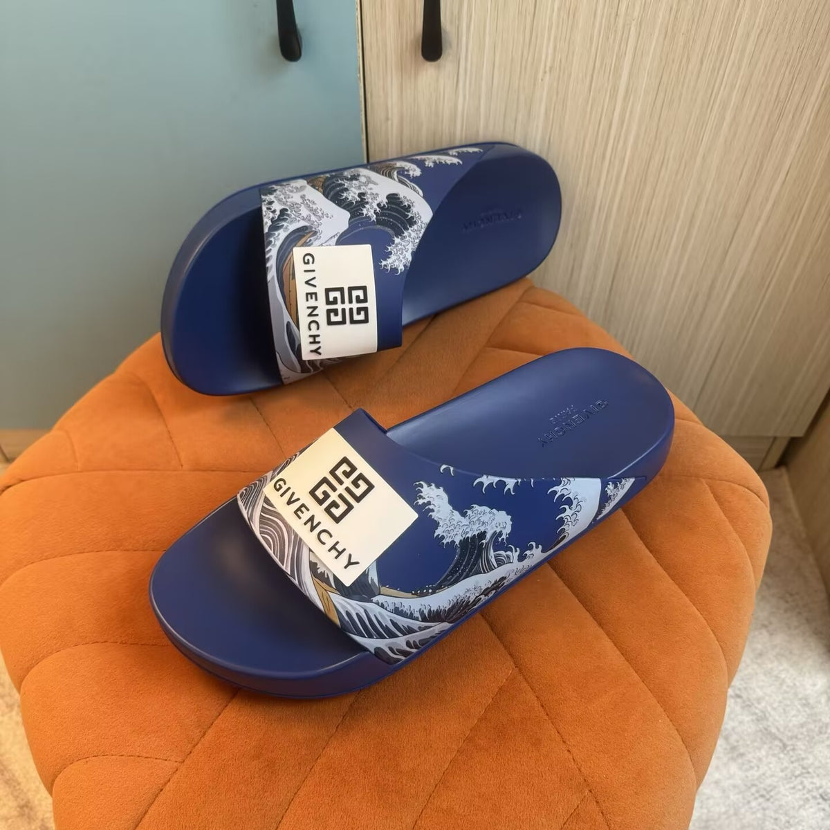 Blue Graphic Print Slide Sandals - Product image 7
