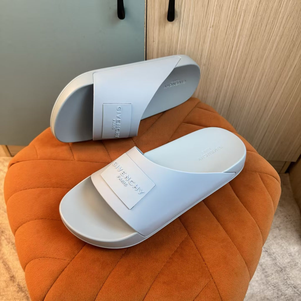 Light Blue Slide Sandals with Orange Accent - Product image 9