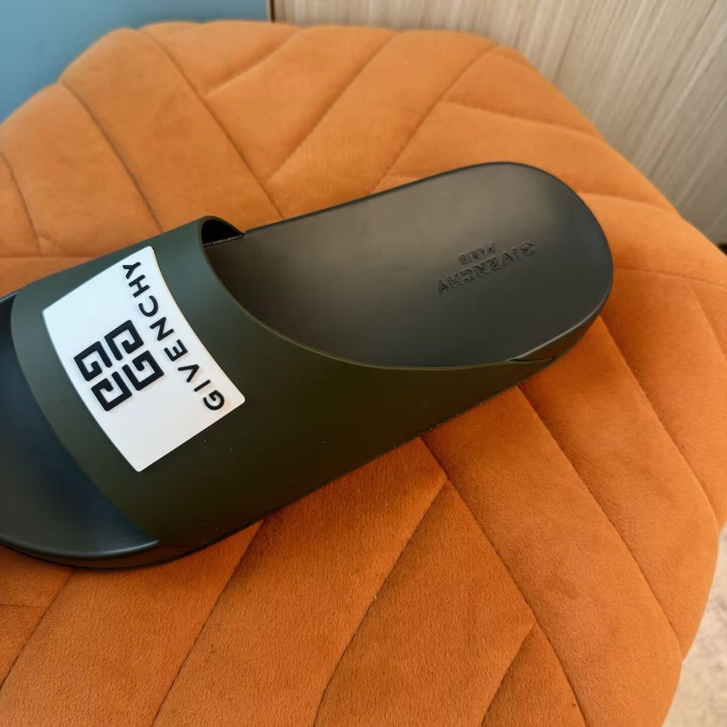 Olive Green Open-Toe Slippers with Strap - Product image 8