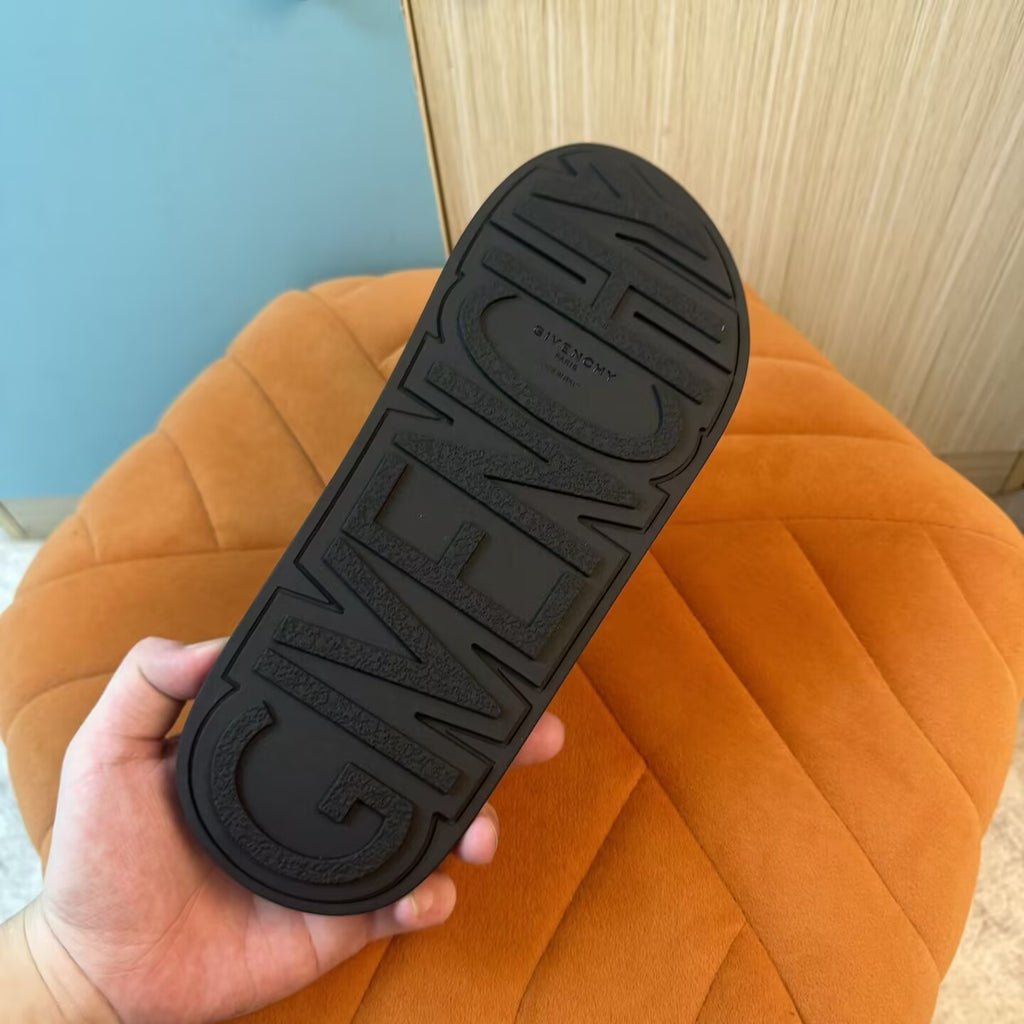 Black Slide Sandals with Orange Accent - Product image 7