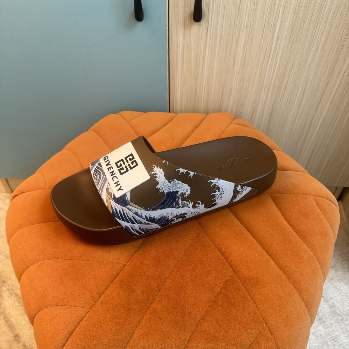 Brown Graphic Print Slide Sandals - Product image 9